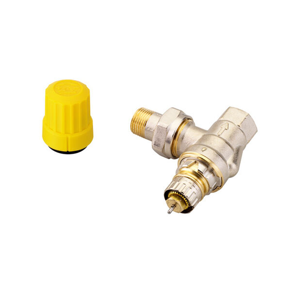 Danfoss Ventilgehäuse RA-UR 10 R 3/8, Eck, matt vernickelt