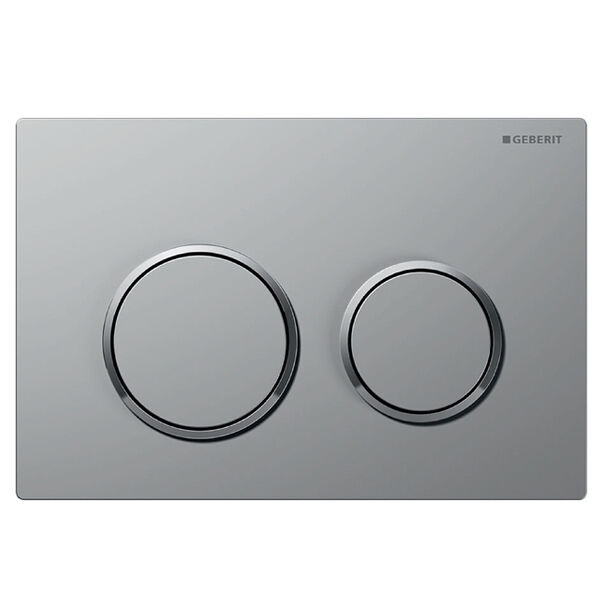 GEBERIT Betätigungsplatte Omega 20 für 2-Mengen-Spülung mattchrom/glanzchrom/mattchrom