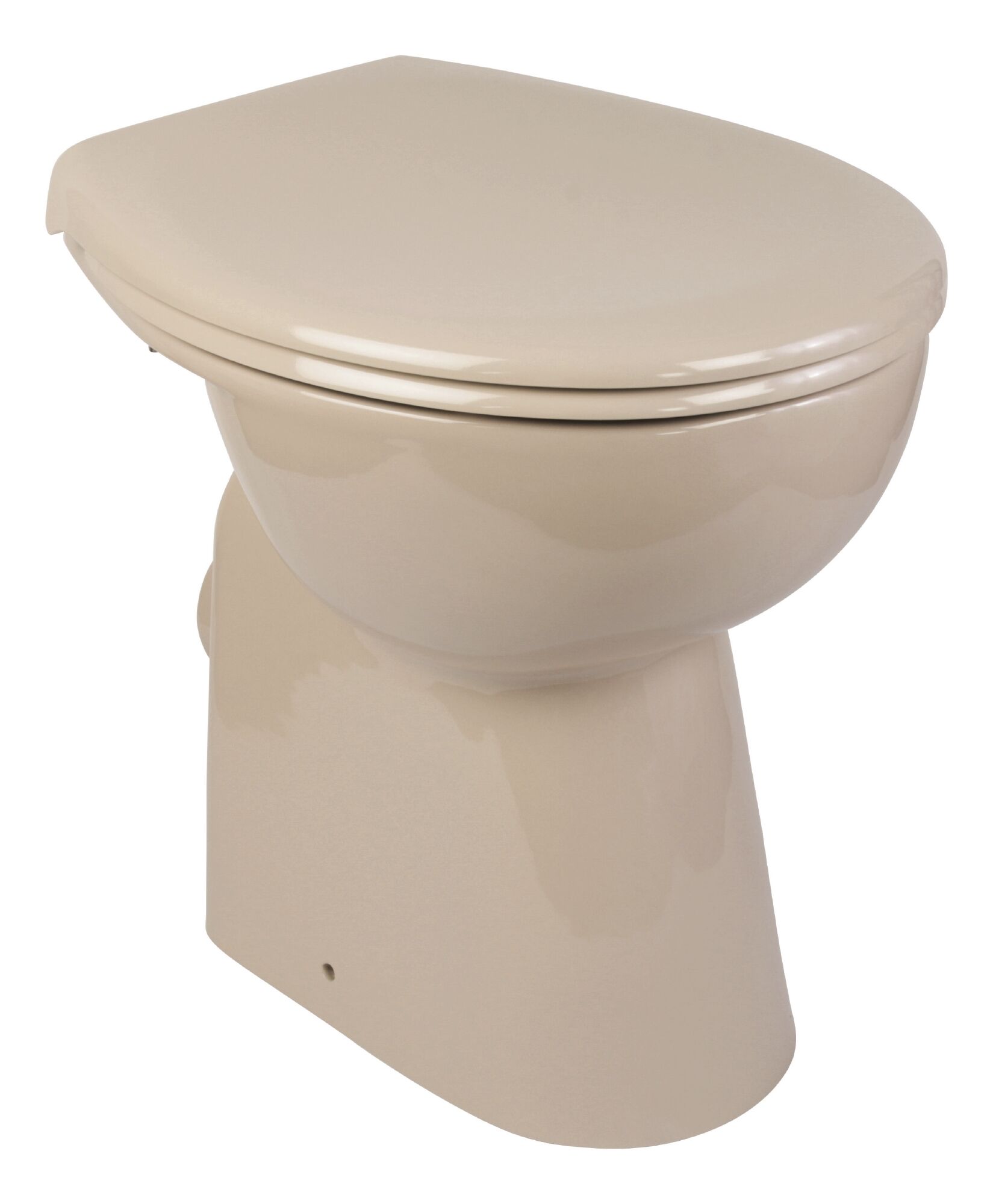 Stand-WC KM 055 +6 cm beige, Tiefspüler spülrandlos