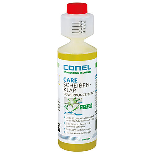 CONEL CARE Auto-Scheibenklar Konzentrat 250ml Dosierflasche 1:100 mit Citrusduft CARESKK