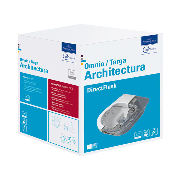 Villeroy & Boch Wand-Tiefspül-WC Architectura Combi-Pack ceramicplus 5684HRR1