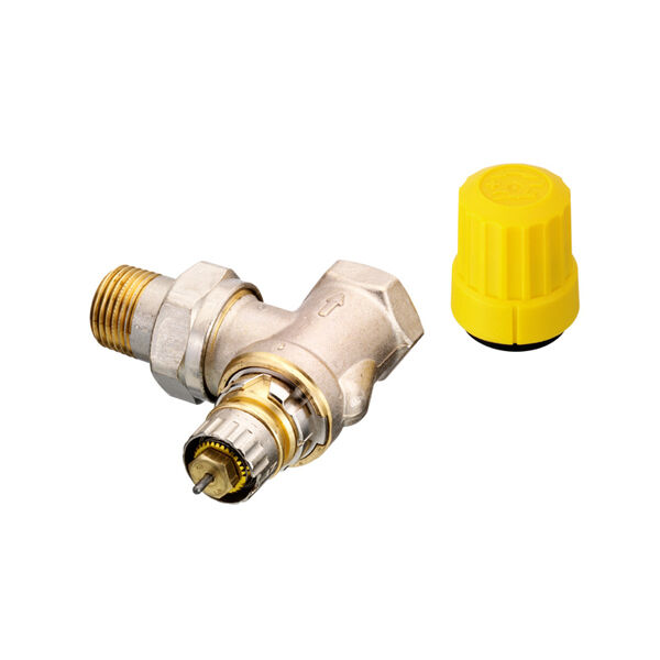 Danfoss Ventilgehäuse RA-UR 15 R 1/2, Eck, matt vernickelt